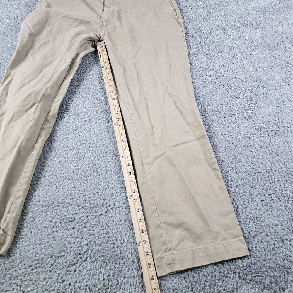 Polo Ralph Lauren Pants Mens 36x30 Beige Chino Classic Flat Front Preppy Casual